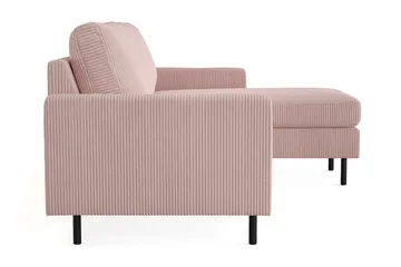 Peppe 3-sits Vändbar L-formad Divansoffa i Manchester - Rosa - Products - Möbler - Soffa - Divansoffa & schäslongsoffa - 3 sits soffa med divan
