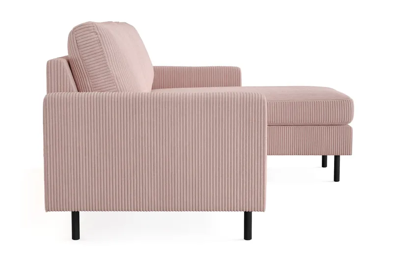 Peppe 3-sits Vändbar L-formad Divansoffa i Manchester - Rosa - Products - Möbler - Soffa - Divansoffa & schäslongsoffa - 3 sits soffa med divan