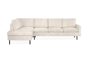 Peppe 4-sits Vänstervänd L-formad Schäslongsoffa i Manchester - Beige - Products - Möbler - Soffa - Divansoffa & schäslongsoffa - 4 sits soffa med divan
