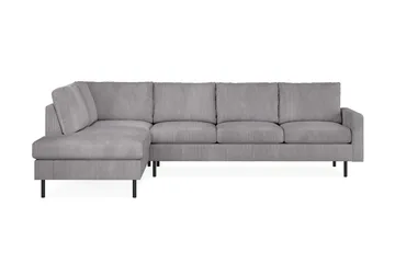 Peppe 4-sits Vänstervänd L-formad Schäslongsoffa i Manchester - Mörkgrå - Products - Möbler - Soffa - Divansoffa & schäslongsoffa - 4 sits soffa med divan