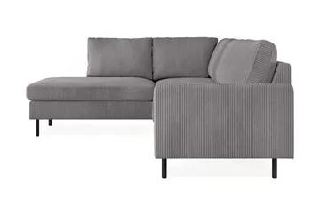 Peppe 4-sits Vänstervänd L-formad Schäslongsoffa i Manchester - Mörkgrå - Products - Möbler - Soffa - Divansoffa & schäslongsoffa - 4 sits soffa med divan