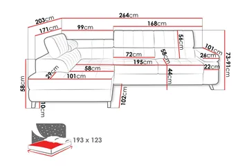 Amshyttan Soffa med Schäslong 3-sits - Svart - Products - Möbler - Soffa - Divansoffa & schäslongsoffa - 3 sits soffa med divan