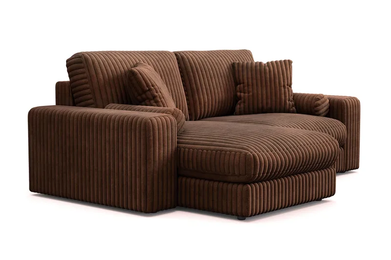 Arken Lyx 3-sits Vändbar L-formad Djup Divansoffa i Manchester - Mörkbrun - Products - Möbler - Soffa - Divansoffa & schäslongsoffa - 3 sits soffa med divan