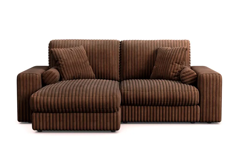 Arken Lyx 3-sits Vändbar L-formad Djup Divansoffa i Manchester - Mörkbrun - Products - Möbler - Soffa - Divansoffa & schäslongsoffa - 3 sits soffa med divan