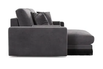 Arken Lyx 3-sits Vändbar L-formad Djup Divansoffa i Sammet - Mörkgrå - Products - Möbler - Soffa - Divansoffa & schäslongsoffa - 3 sits soffa med divan