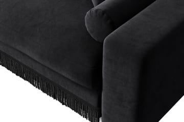 Arken Lyx 3-sits Vändbar L-formad Djup Divansoffa i Sammet - Svart - Products - Möbler - Soffa - Divansoffa & schäslongsoffa - 3 sits soffa med divan