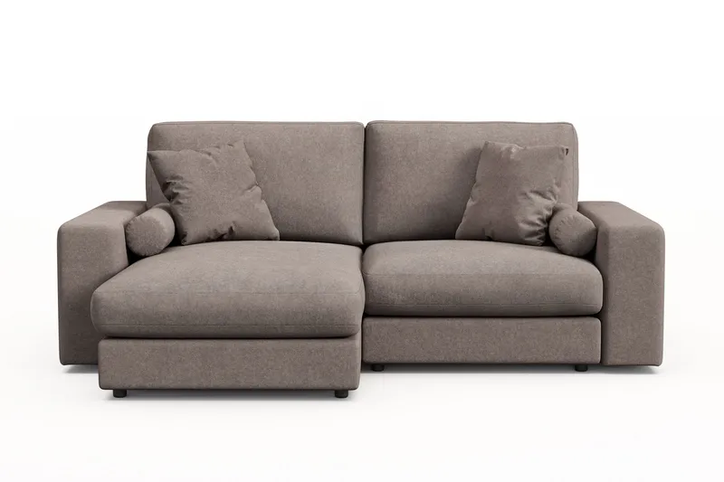 Arken Lyx 3-sits Vändbar L-formad Djup Divansoffa i Tyg - Brun - Products - Möbler - Soffa - Divansoffa & schäslongsoffa - 3 sits soffa med divan