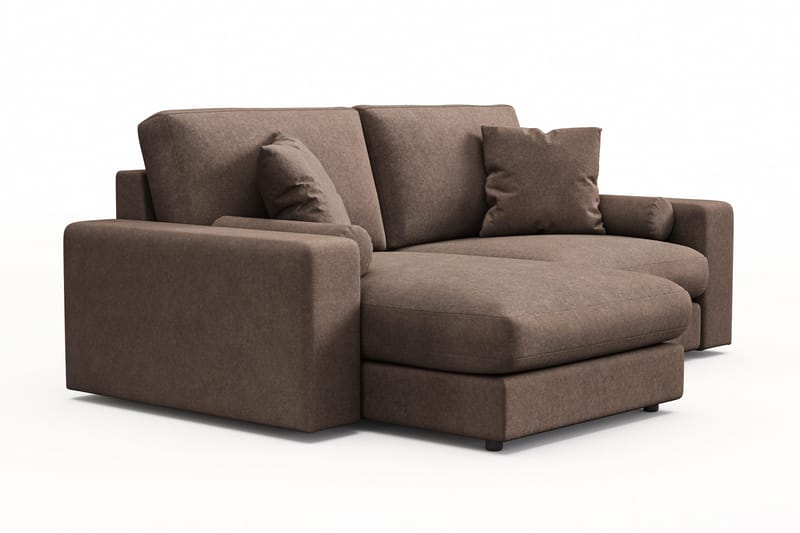 Arken Lyx 3-sits Vändbar L-formad Djup Divansoffa i Tyg - Brun - Products - Möbler - Soffa - Divansoffa & schäslongsoffa - 3 sits soffa med divan