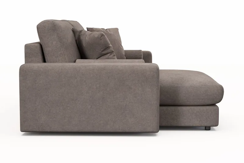 Arken Lyx 3-sits Vändbar L-formad Djup Divansoffa i Tyg - Brun - Products - Möbler - Soffa - Divansoffa & schäslongsoffa - 3 sits soffa med divan