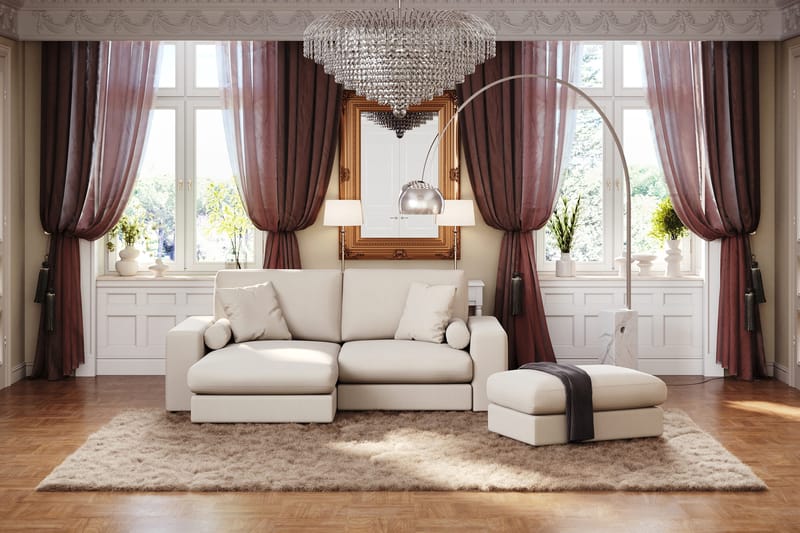 Arken Lyx 3-sits Vändbar L-formad Djup Divansoffa i Tyg - Ljusbeige - Products - Möbler - Soffa - Divansoffa & schäslongsoffa - 3 sits soffa med divan