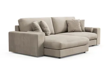 Arken Lyx 4-sits Vändbar L-formad Djup Divansoffa i Manchester - Greige - Products - Möbler - Soffa - Divansoffa & schäslongsoffa - 4 sits soffa med divan