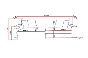 Arken Lyx 4-sits Vändbar L-formad Djup Divansoffa i Manchester - Greige - Products - Möbler - Soffa - Divansoffa & schäslongsoffa - 4 sits soffa med divan