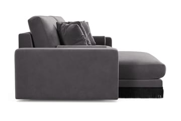 Arken Lyx 4-sits Vändbar L-formad Djup Divansoffa i Sammet - Mörkgrå - Products - Möbler - Soffa - Divansoffa & schäslongsoffa - 4 sits soffa med divan
