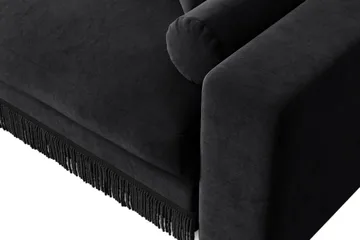 Arken Lyx 4-sits Vändbar L-formad Djup Divansoffa i Sammet - Svart - Products - Möbler - Soffa - Divansoffa & schäslongsoffa - 4 sits soffa med divan