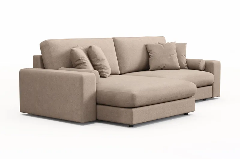 Arken Lyx 4-sits Vändbar L-formad Djup Divansoffa i Tyg - Beige - Products - Möbler - Soffa - Divansoffa & schäslongsoffa - 4 sits soffa med divan