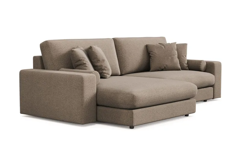 Arken Lyx 4-sits Vändbar L-formad Djup Divansoffa i Tyg - Brun - Products - Möbler - Soffa - Divansoffa & schäslongsoffa - 4 sits soffa med divan