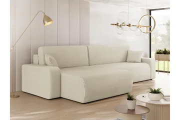 Barile Soffa med Divan 3-sits - Beige - Products - Möbler - Soffa - Divansoffa & schäslongsoffa - 3 sits soffa med divan