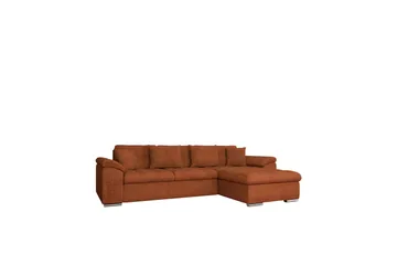 Camior Soffa med Divan 3-sits - Orange - Products - Möbler - Soffa - Divansoffa & schäslongsoffa - 3 sits soffa med divan