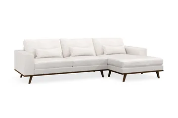 Copenhagen 4-sits Högervänd L-formad Divansoffa i Bouclé - Vit - Products - Möbler - Soffa - Divansoffa & schäslongsoffa - 4 sits soffa med divan