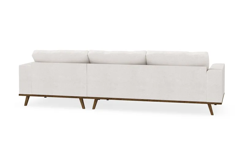 Copenhagen 4-sits Högervänd L-formad Divansoffa i Bouclé - Vit - Products - Möbler - Soffa - Divansoffa & schäslongsoffa - 4 sits soffa med divan