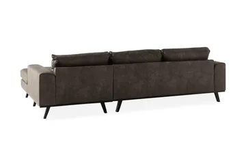 Copenhagen 4-sits Högervänd L-formad Divansoffa i Konstläder - Mörkgrå - Products - Möbler - Soffa - Divansoffa & schäslongsoffa - 4 sits soffa med divan