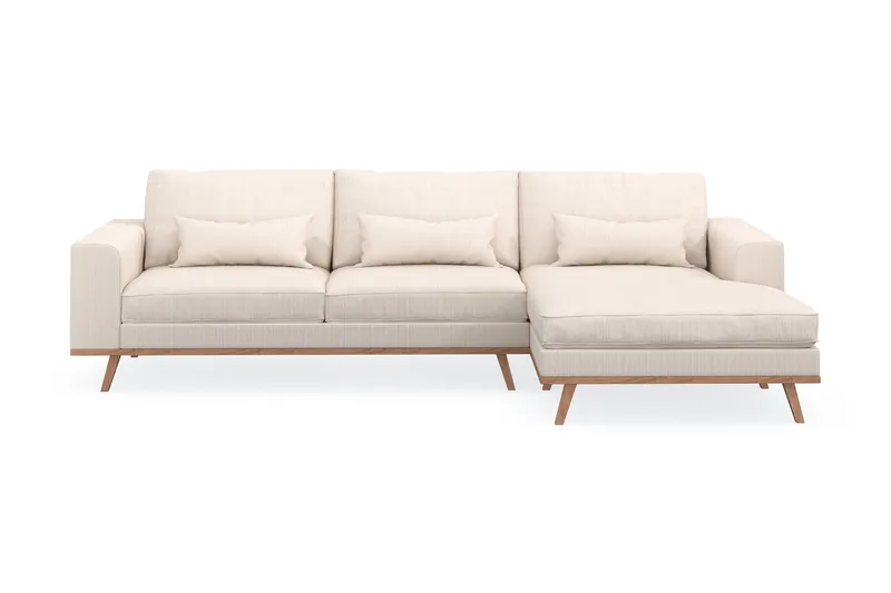 Copenhagen 4-sits Högervänd L-formad Divansoffa i Manchester - Beige - Products - Möbler - Soffa - Divansoffa & schäslongsoffa - 4 sits soffa med divan