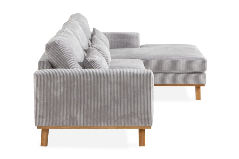 Copenhagen 4-sits Högervänd L-formad Divansoffa i Manchester - Ljusgrå - Products - Möbler - Soffa - Divansoffa & schäslongsoffa - 4 sits soffa med divan