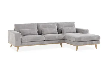 Copenhagen 4-sits Högervänd L-formad Divansoffa i Manchester - Ljusgrå - Products - Möbler - Soffa - Divansoffa & schäslongsoffa - 4 sits soffa med divan