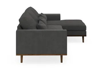 Copenhagen 4-sits Högervänd L-formad Divansoffa i Manchester - Mörkgrå - Products - Möbler - Soffa - Divansoffa & schäslongsoffa - 4 sits soffa med divan