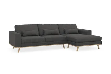 Copenhagen 4-sits Högervänd L-formad Divansoffa i Manchester - Mörkgrå - Products - Möbler - Soffa - Divansoffa & schäslongsoffa - 4 sits soffa med divan