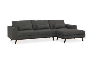 Copenhagen 4-sits Högervänd L-formad Divansoffa i Manchester - Mörkgrå - Products - Möbler - Soffa - Divansoffa & schäslongsoffa - 4 sits soffa med divan