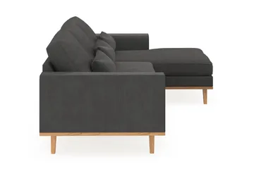 Copenhagen 4-sits Högervänd L-formad Divansoffa i Manchester - Mörkgrå - Products - Möbler - Soffa - Divansoffa & schäslongsoffa - 4 sits soffa med divan
