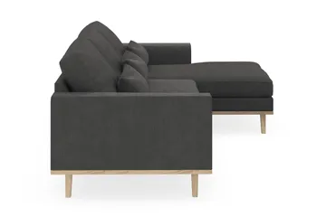 Copenhagen 4-sits Högervänd L-formad Divansoffa i Manchester - Mörkgrå - Products - Möbler - Soffa - Divansoffa & schäslongsoffa - 4 sits soffa med divan