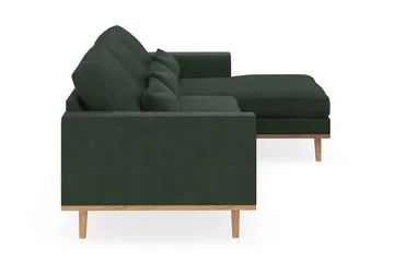 Copenhagen 4-sits Högervänd L-formad Divansoffa i Manchester - Mörkgrön - Products - Möbler - Soffa - Divansoffa & schäslongsoffa - 4 sits soffa med divan