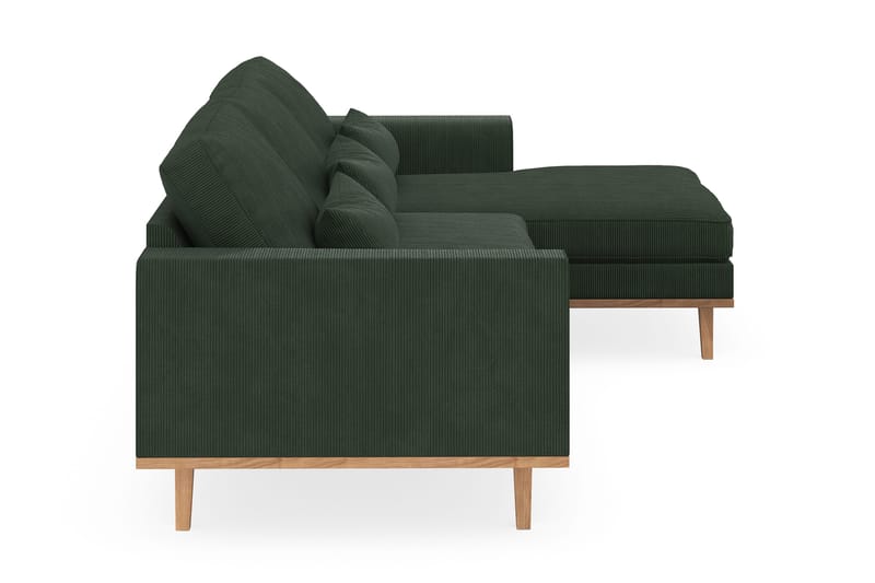 Copenhagen 4-sits Högervänd L-formad Divansoffa i Manchester - Mörkgrön - Products - Möbler - Soffa - Divansoffa & schäslongsoffa - 4 sits soffa med divan