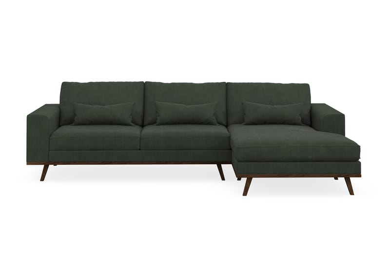 Copenhagen 4-sits Högervänd L-formad Divansoffa i Manchester - Mörkgrön - Products - Möbler - Soffa - Divansoffa & schäslongsoffa - 4 sits soffa med divan