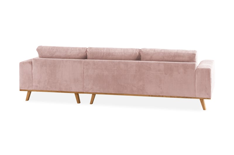Copenhagen 4-sits Högervänd L-formad Divansoffa i Manchester - Rosa - Products - Möbler - Soffa - Divansoffa & schäslongsoffa - 4 sits soffa med divan