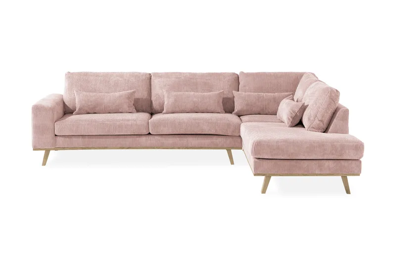 Copenhagen 4-sits Högervänd L-formad Divansoffa i Manchester - Rosa - Products - Möbler - Soffa - Divansoffa & schäslongsoffa - 4 sits soffa med divan