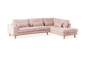 Copenhagen 4-sits Högervänd L-formad Divansoffa i Manchester - Rosa - Products - Möbler - Soffa - Divansoffa & schäslongsoffa - 4 sits soffa med divan