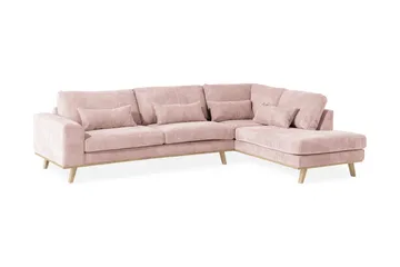 Copenhagen 4-sits Högervänd L-formad Divansoffa i Manchester - Rosa - Products - Möbler - Soffa - Divansoffa & schäslongsoffa - 4 sits soffa med divan