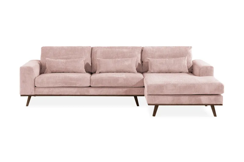 Copenhagen 4-sits Högervänd L-formad Divansoffa i Manchester - Rosa - Products - Möbler - Soffa - Divansoffa & schäslongsoffa - 4 sits soffa med divan