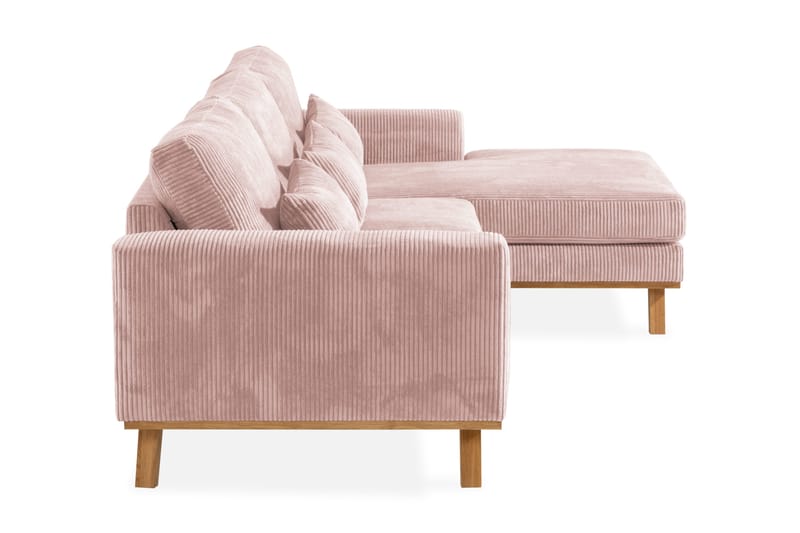 Copenhagen 4-sits Högervänd L-formad Divansoffa i Manchester - Rosa - Products - Möbler - Soffa - Divansoffa & schäslongsoffa - 4 sits soffa med divan