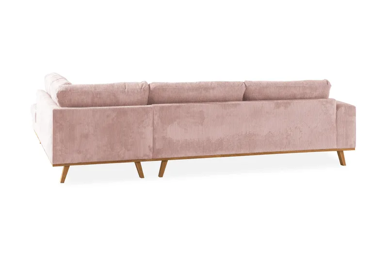 Copenhagen 4-sits Högervänd L-formad Divansoffa i Manchester - Rosa - Products - Möbler - Soffa - Divansoffa & schäslongsoffa - 4 sits soffa med divan