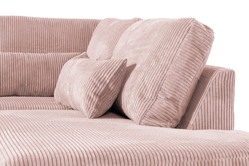 Copenhagen 4-sits Högervänd L-formad Divansoffa i Manchester - Rosa - Products - Möbler - Soffa - Divansoffa & schäslongsoffa - 4 sits soffa med divan