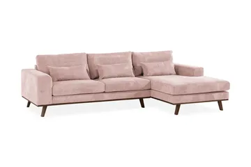 Copenhagen 4-sits Högervänd L-formad Divansoffa i Manchester - Rosa - Products - Möbler - Soffa - Divansoffa & schäslongsoffa - 4 sits soffa med divan