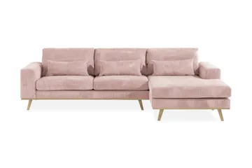 Copenhagen 4-sits Högervänd L-formad Divansoffa i Manchester - Rosa - Products - Möbler - Soffa - Divansoffa & schäslongsoffa - 4 sits soffa med divan