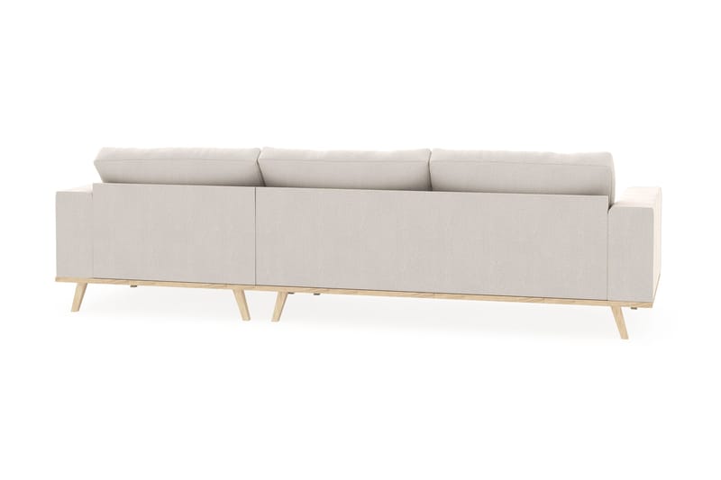Copenhagen 4-sits Högervänd L-formad Divansoffa i Sammet - Krämvit - Products - Möbler - Soffa - Divansoffa & schäslongsoffa - 4 sits soffa med divan