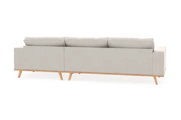 Copenhagen 4-sits Högervänd L-formad Divansoffa i Sammet - Krämvit - Products - Möbler - Soffa - Divansoffa & schäslongsoffa - 4 sits soffa med divan