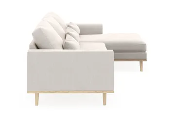 Copenhagen 4-sits Högervänd L-formad Divansoffa i Sammet - Krämvit - Products - Möbler - Soffa - Divansoffa & schäslongsoffa - 4 sits soffa med divan