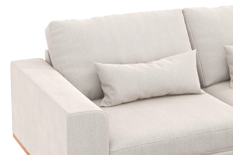 Copenhagen 4-sits Högervänd L-formad Divansoffa i Sammet - Krämvit - Products - Möbler - Soffa - Divansoffa & schäslongsoffa - 4 sits soffa med divan
